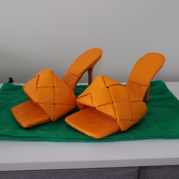 Bottega Veneta Lido Mules Color Tangerine - Picture 1 of 14